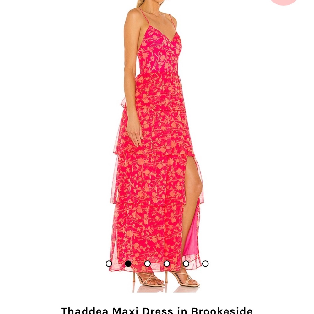 Amanda Uprichard Thaddea Maxi Dress in Pink Floral - Picture 2 of 9